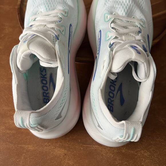 Brooks Glycerin 22 Cushion Women's 7.5 White Blue Running Shoes Sneakers - Picture 10 of 16